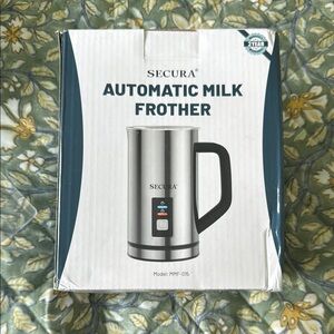 Secura Automatic Milk Frother - Silver and Black